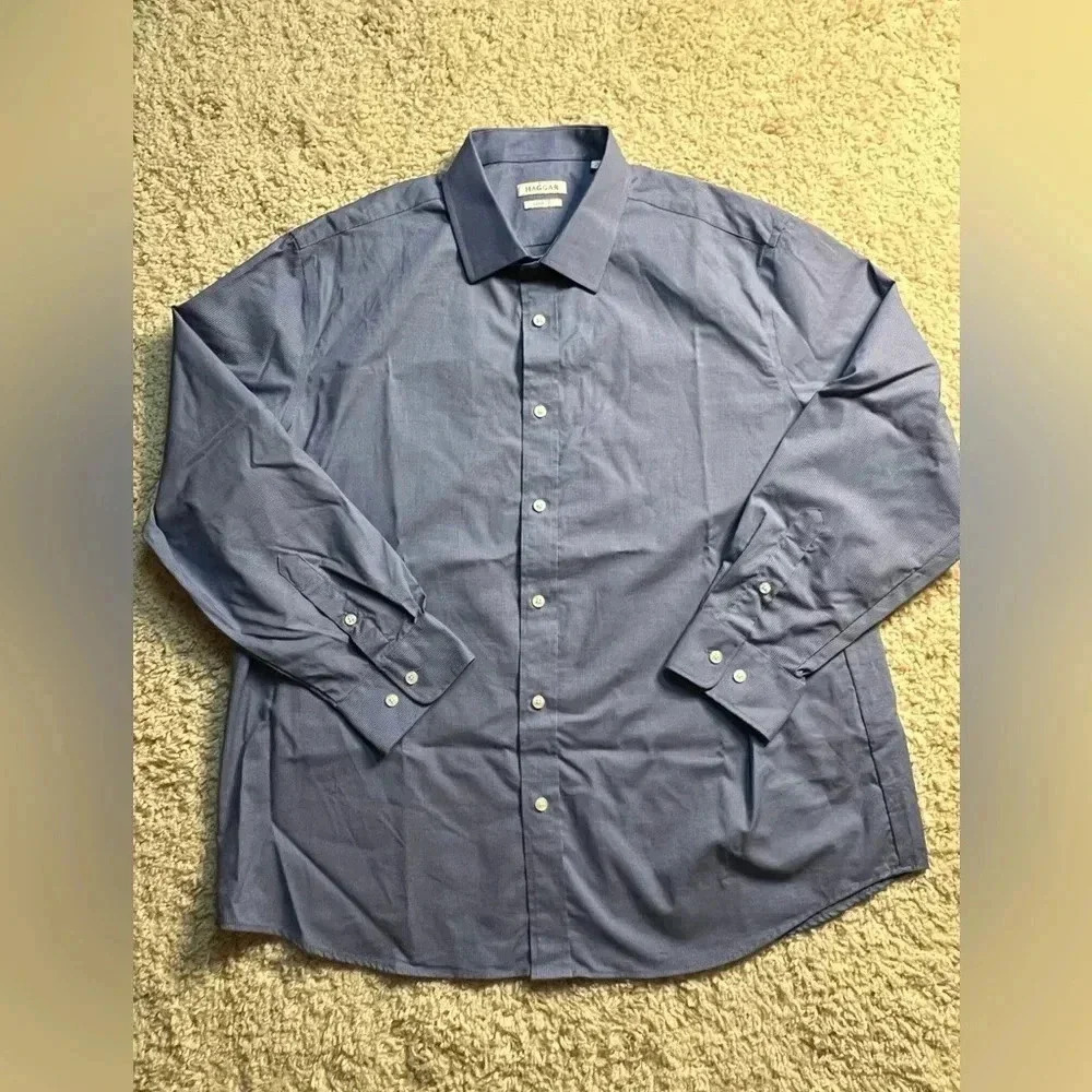 Men’s XL HAGGAR Classic Fit Button Down GUC